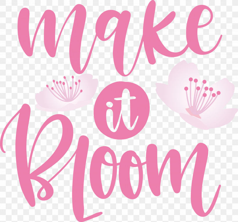 Make It Bloom Bloom Spring, PNG, 3000x2796px, Bloom, Flower, Lilac M, Logo, M Download Free