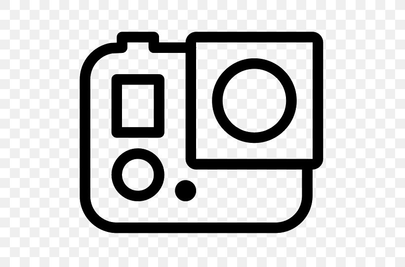 GoPro Video Cameras Clip Art, PNG, 540x540px, Gopro, Area, Black And White, Camera, Computer Font Download Free