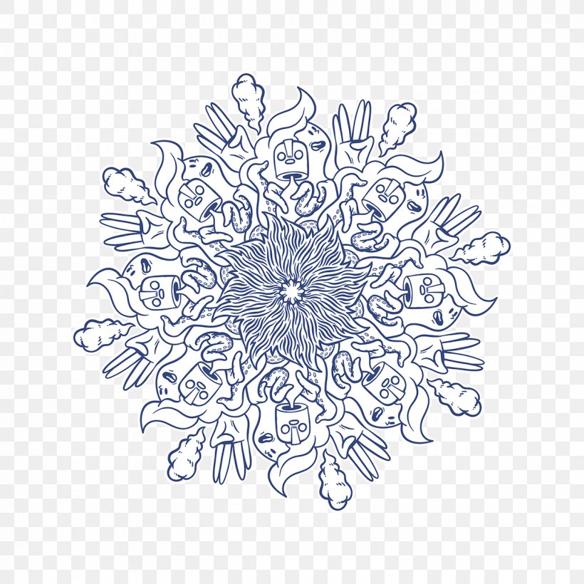 Drawing /m/02csf Pattern Symmetry Flower, PNG, 1200x1200px, Drawing, Black And White, Flower, Line Art, M02csf Download Free