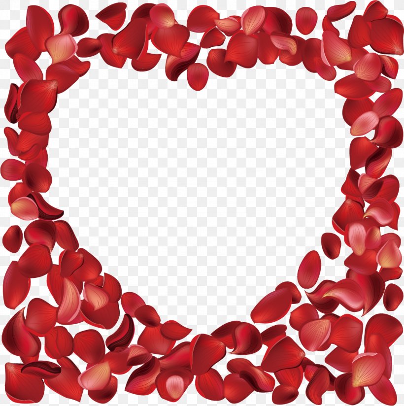 Heart-shaped Rose Petals Rose Vector Sea, PNG, 1159x1166px, Petal, Flower, Heart, Love, Picture Frames Download Free