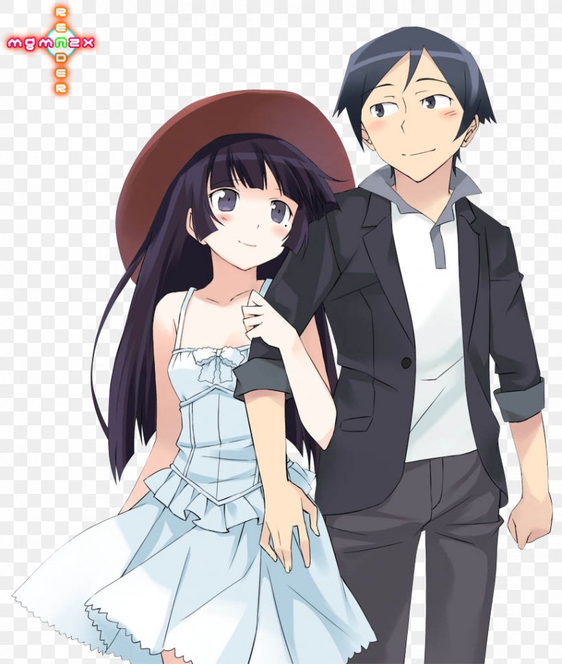 Oreimo Desktop Wallpaper Ruri Goko Kyosuke Kosaka, PNG, 867x1024px, Watercolor, Cartoon, Flower, Frame, Heart Download Free