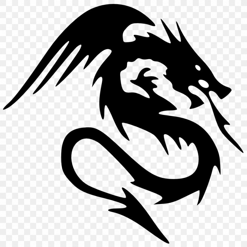 Dragon Black And White Free Content Clip Art, PNG, 999x999px, Dragon ...