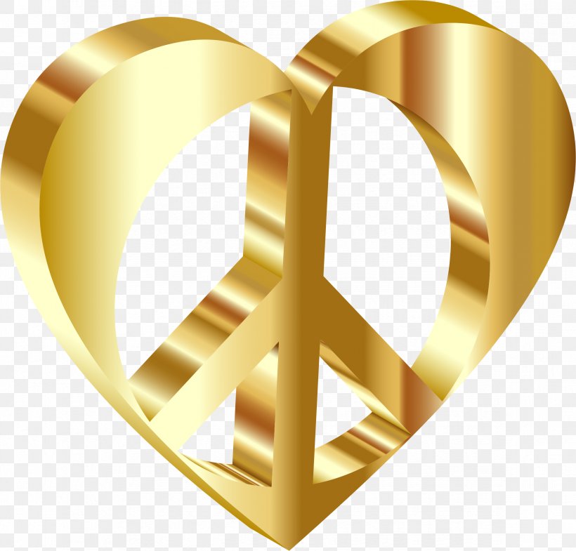 Heart Peace Clip Art, PNG, 2342x2244px, 3d Computer Graphics, Heart, Body Jewelry, Brass, Gold Download Free