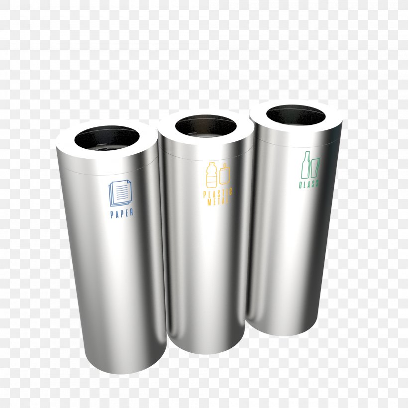 Recycling Bin Stainless Steel Rubbish Bins & Waste Paper Baskets, PNG, 2000x2000px, Recycling Bin, Average, Cylinder, Geometry, Hardware Download Free