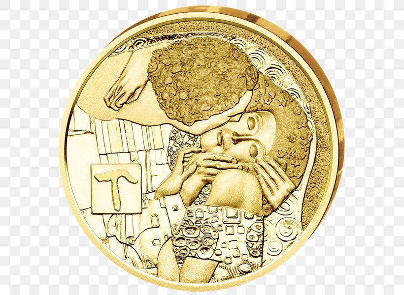 Coin The Kiss Gold Portrait Of Adele Bloch-Bauer I Austria, PNG, 600x600px, Coin, Adele Blochbauer, Artist, Austria, Austrian Mint Download Free
