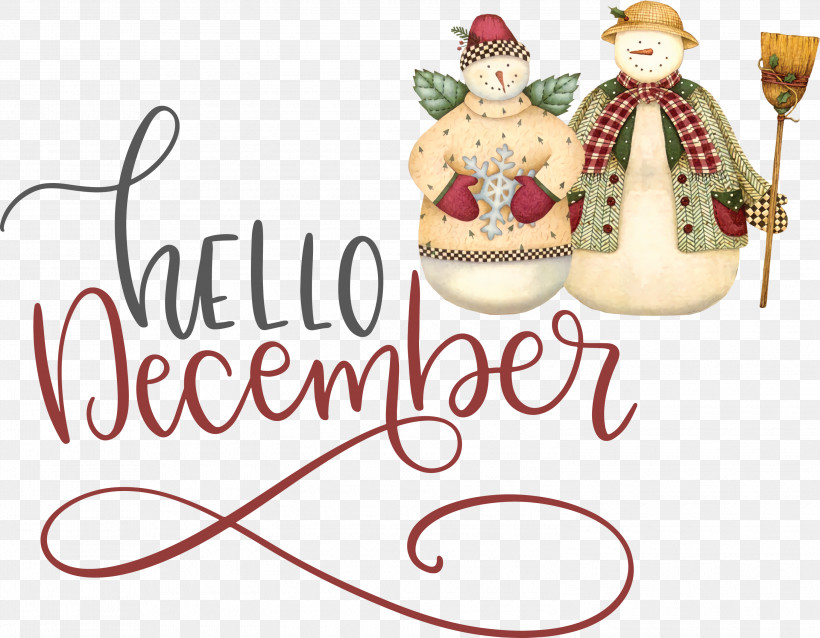 Hello December Winter December, PNG, 3000x2335px, Hello December, Christmas Day, Christmas Decoration, Christmas Ornament, Christmas Tree Download Free