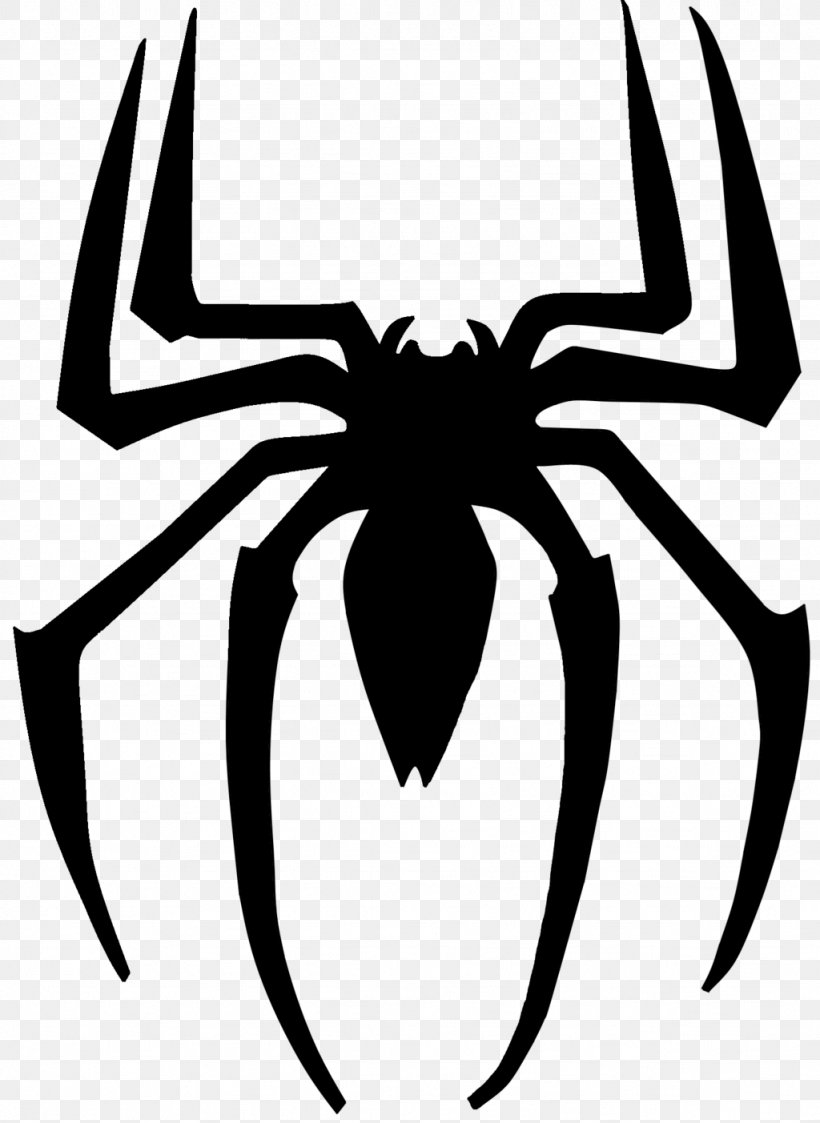 Spider-Man Venom Logo Superhero, PNG, 1024x1403px, Spiderman, Amazing Spiderman, Arachnid, Artwork, Black And White Download Free