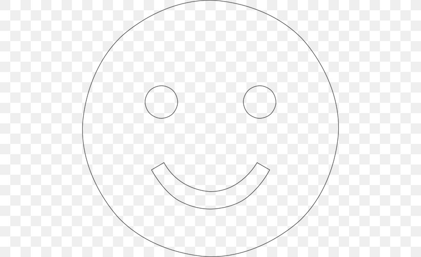 Smiley Circle Angle Line Art, PNG, 500x500px, Smiley, Area, Black And White, Emoticon, Line Art Download Free