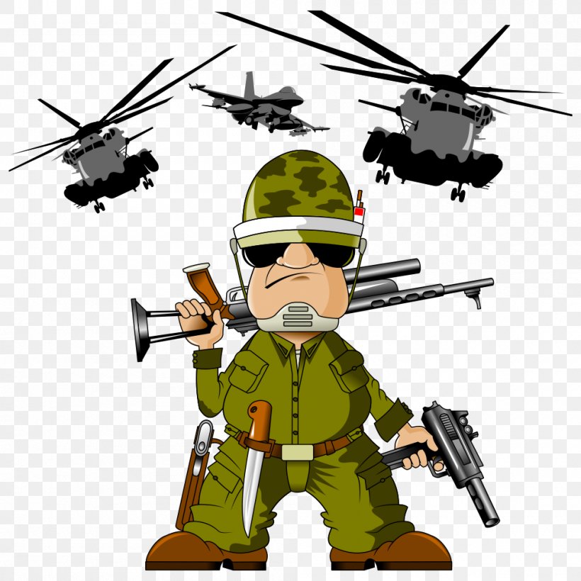 Soldier Cartoon Royalty-free Clip Art, PNG, 1000x1000px, Soldier, Air Force,  Aircraft, Army, Assault Rifle Download