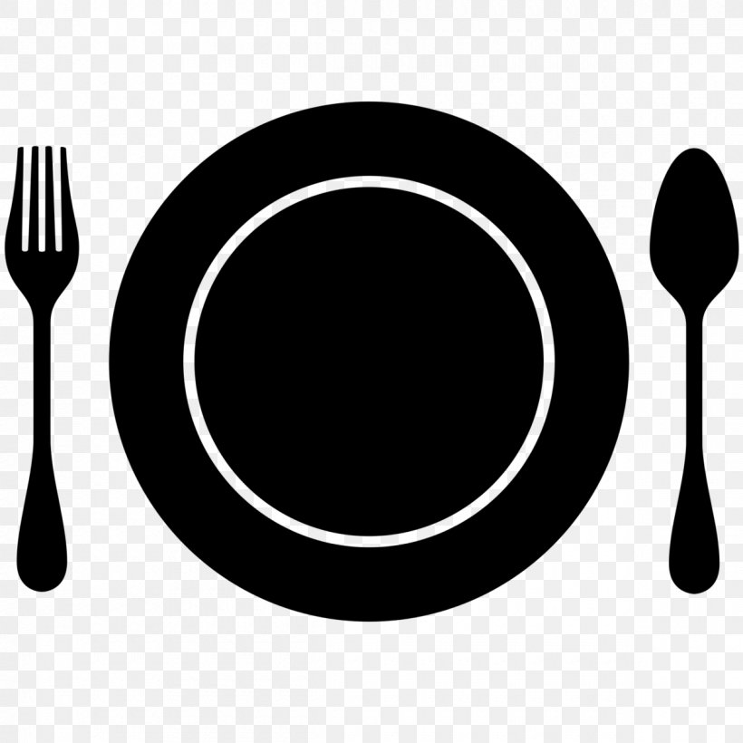 Plate Nutrition Out-of-home Advertising Clip Art, PNG, 1200x1200px, Plate, Advertising, Black And White, Cooking, Cutlery Download Free