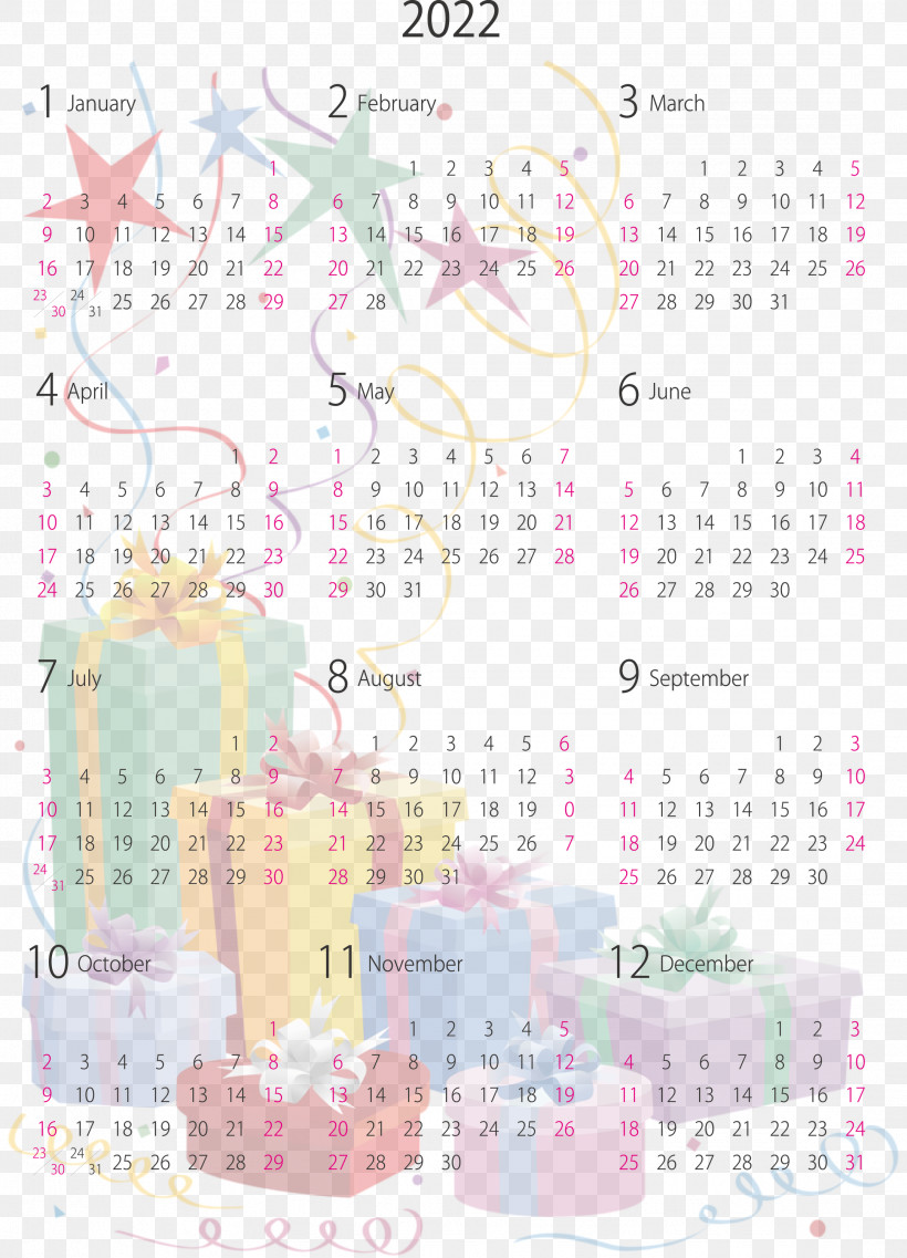2022 Yearly Calendar Printable 2022 Yearly Calendar, PNG, 2163x3000px, Calendar System, Geometry, Line, Mathematics, Meter Download Free