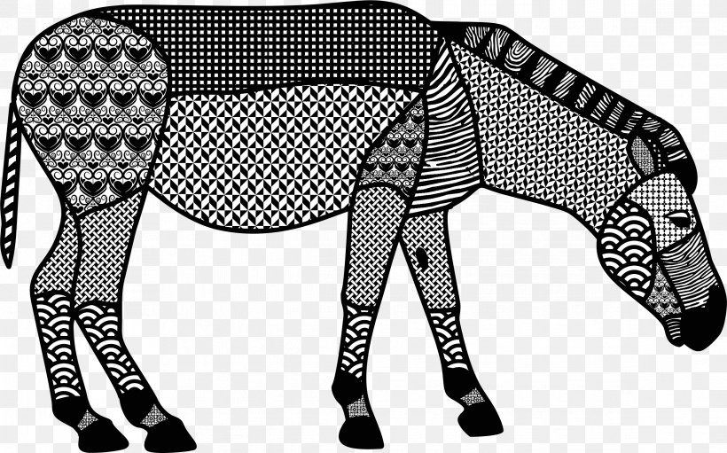 Black And White Clip Art, PNG, 2334x1455px, Black And White, Black, Giraffe, Giraffidae, Horse Like Mammal Download Free