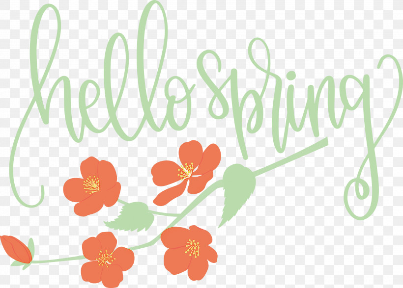 Hello Spring Spring, PNG, 3000x2150px, Hello Spring, Floral Design, Greeting, Greeting Card, Leaf Download Free