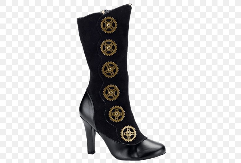 Knee-high Boot Steampunk High-heeled Shoe, PNG, 555x555px, Boot, Buckle, Button, Clothing, Dress Download Free