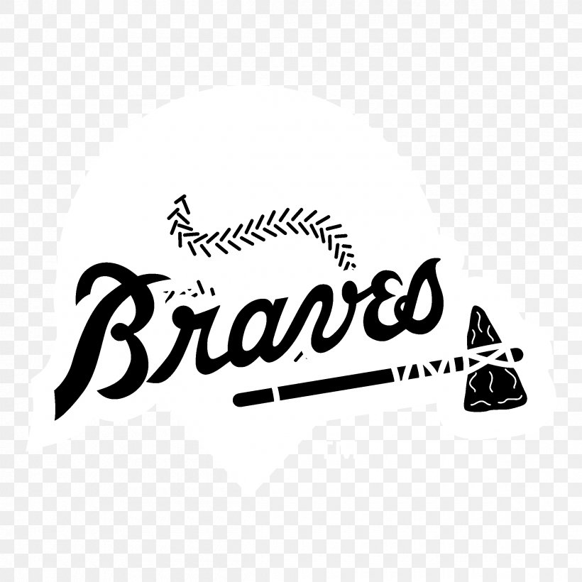 Logo Black And White Brand Atlanta Braves, PNG, 2400x2400px, Logo, Animal, Atlanta Braves, Black, Black And White Download Free