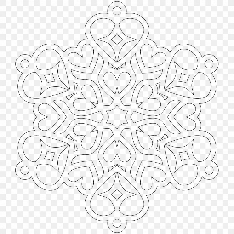 Koch Snowflake Coloring Book Mandala, PNG, 1600x1600px, Snowflake, Adult, Area, Black And White, Child Download Free