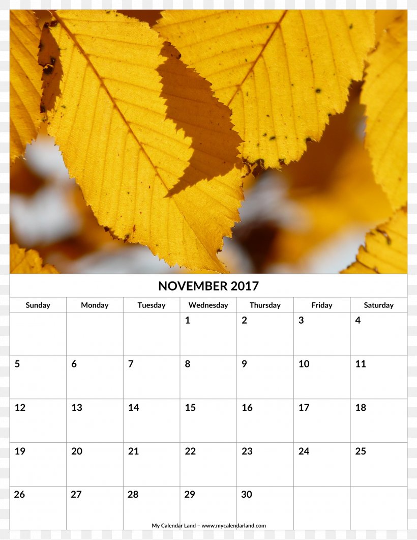 European Hornbeam November Month European Beech, PNG, 2550x3300px, 2018, European Hornbeam, Autumn, Beech, Calendar Download Free