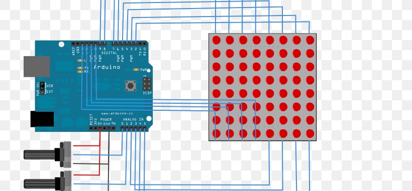 Arduino I²C Potentiometer Liquid-crystal Display Light-emitting Diode, PNG, 725x381px, Arduino, Area, Breadboard, Computer Hardware, Diagram Download Free