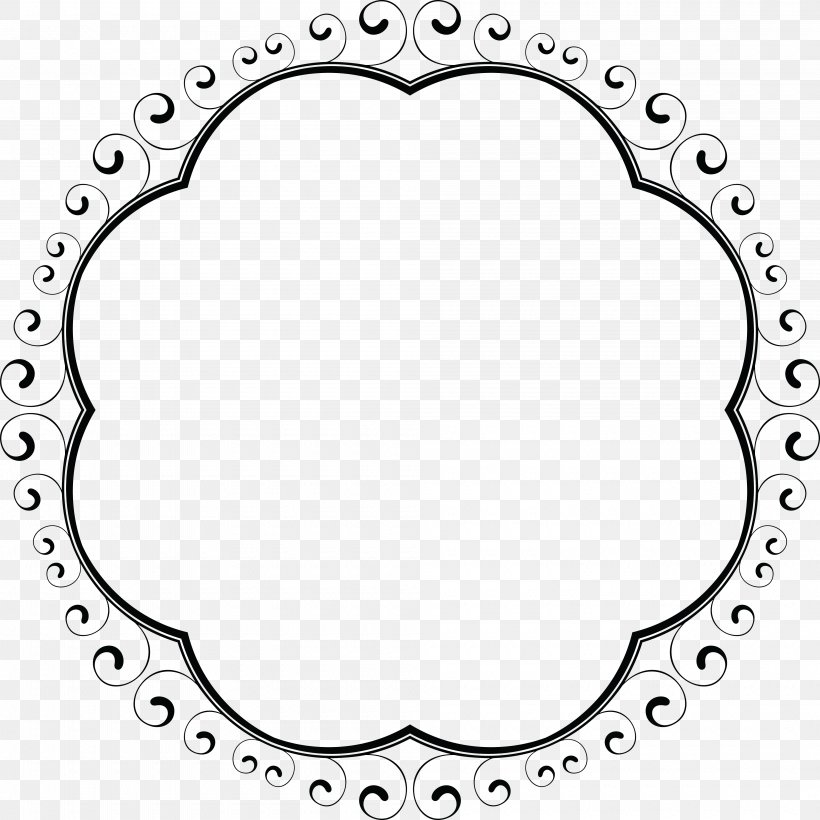 Picture Frames Visual Design Elements And Principles Clip Art, PNG, 4000x4000px, Picture Frames, Area, Art, Black, Black And White Download Free