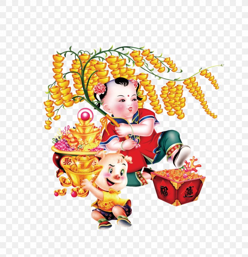 Sudhana Caishen New Year Picture Chinese New Year, PNG, 1782x1846px, Sudhana, Antithetical Couplet, Art, Caishen, Child Download Free