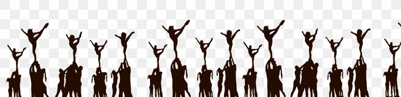Cheerleading Stunt Basket Toss Clip Art, PNG, 3072x753px, Cheerleading, Basket Toss, Black And White, Cheertanssi, Commodity Download Free