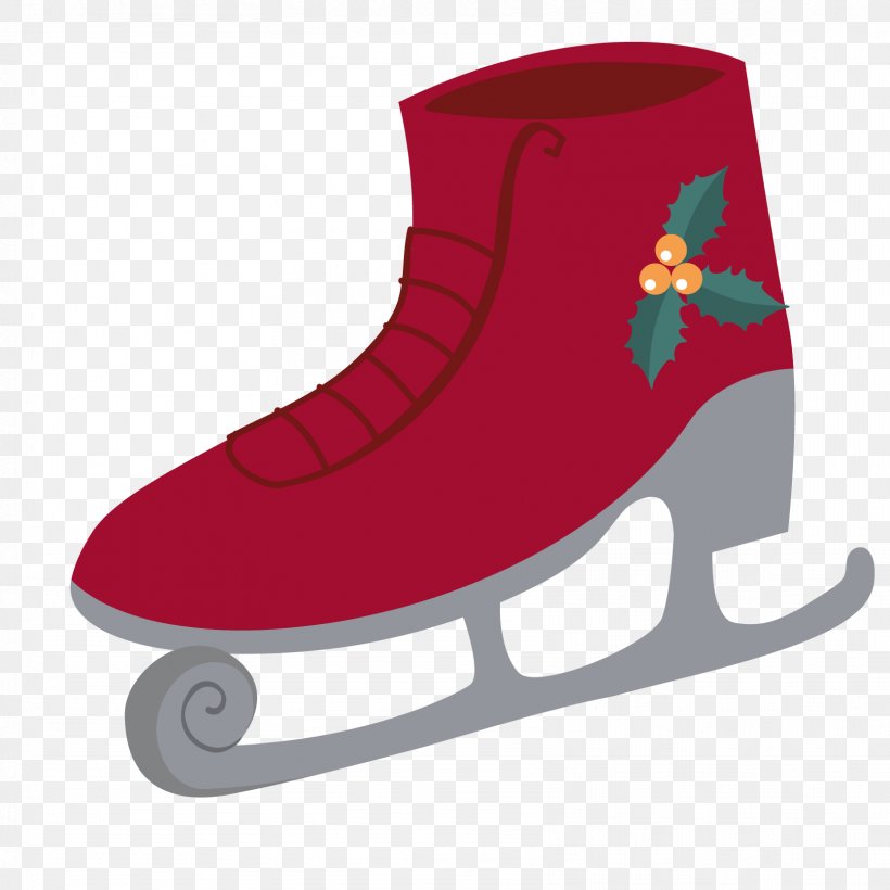 Christmas Skates Vector, PNG, 1667x1667px, Ice Skates, Boot, Christmas, Footwear, Ice Download Free