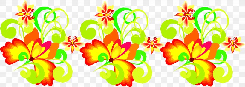 Flower Graphic Design Floral Design, PNG, 6887x2455px, Flower, Computer, Floral Design, Flowering Plant, Leaf Download Free