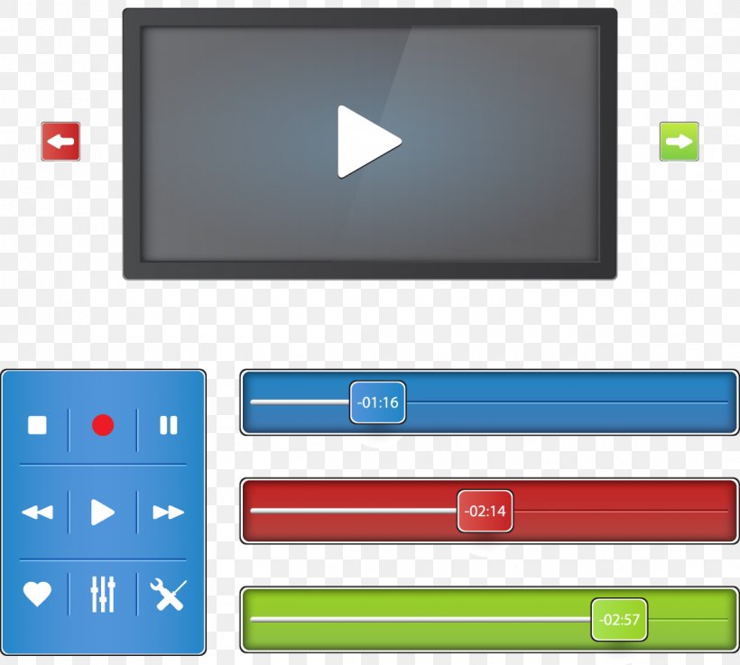 Web Design Video Player Web Page, PNG, 1149x1033px, Web Design, Brand, Button, Computer Icon, Computer Monitor Download Free
