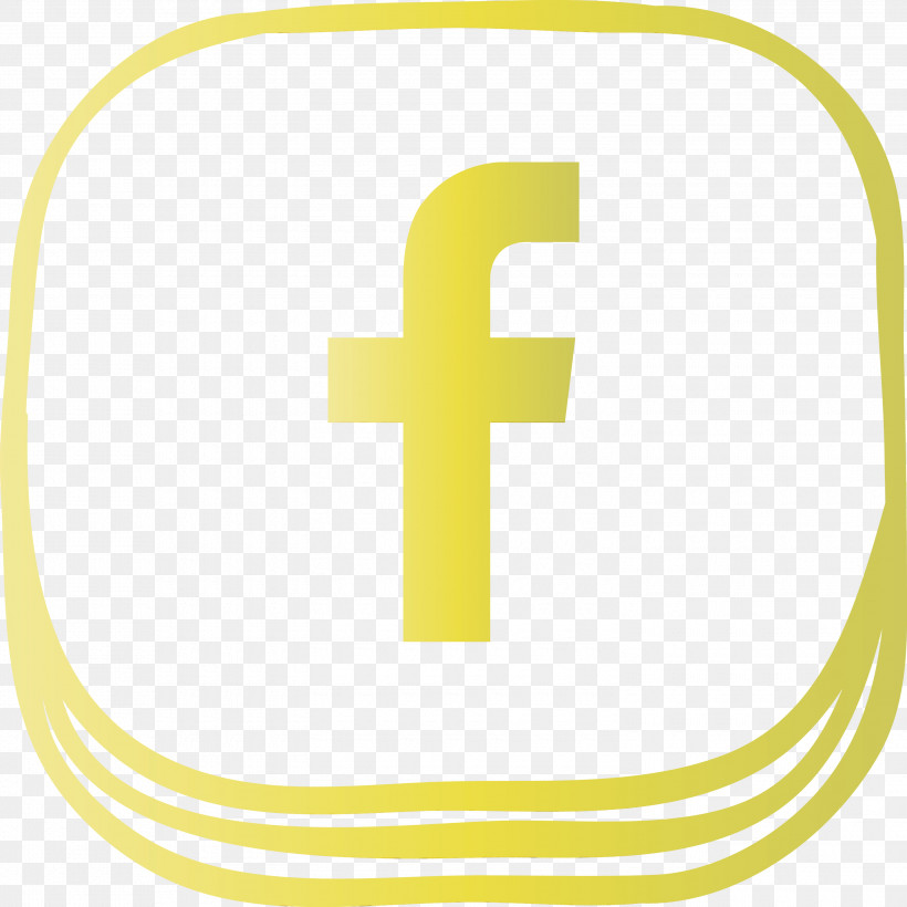 Logo Font Yellow Line Area, PNG, 3000x3000px, Facebook Square Icon Logo, Area, Line, Logo, M Download Free