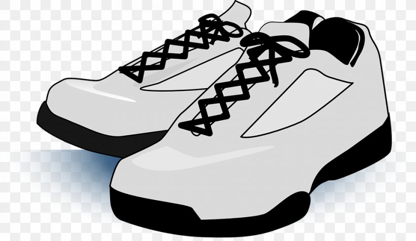 Clip Art Sneakers Shoe Openclipart, PNG, 960x558px, Sneakers, Athletic Shoe, Basketball Shoe, Blackandwhite, Boot Download Free