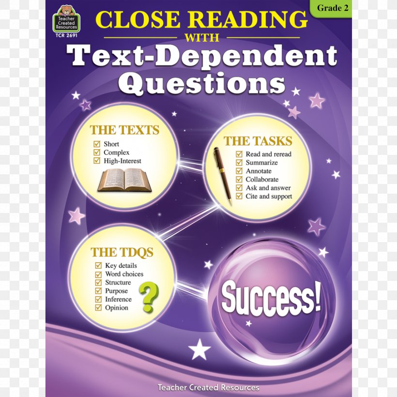 Close Reading Using Text-Dependent Questions Grade 2 Brand, PNG, 900x900px, Text, Brand, Close Reading, Reading Download Free