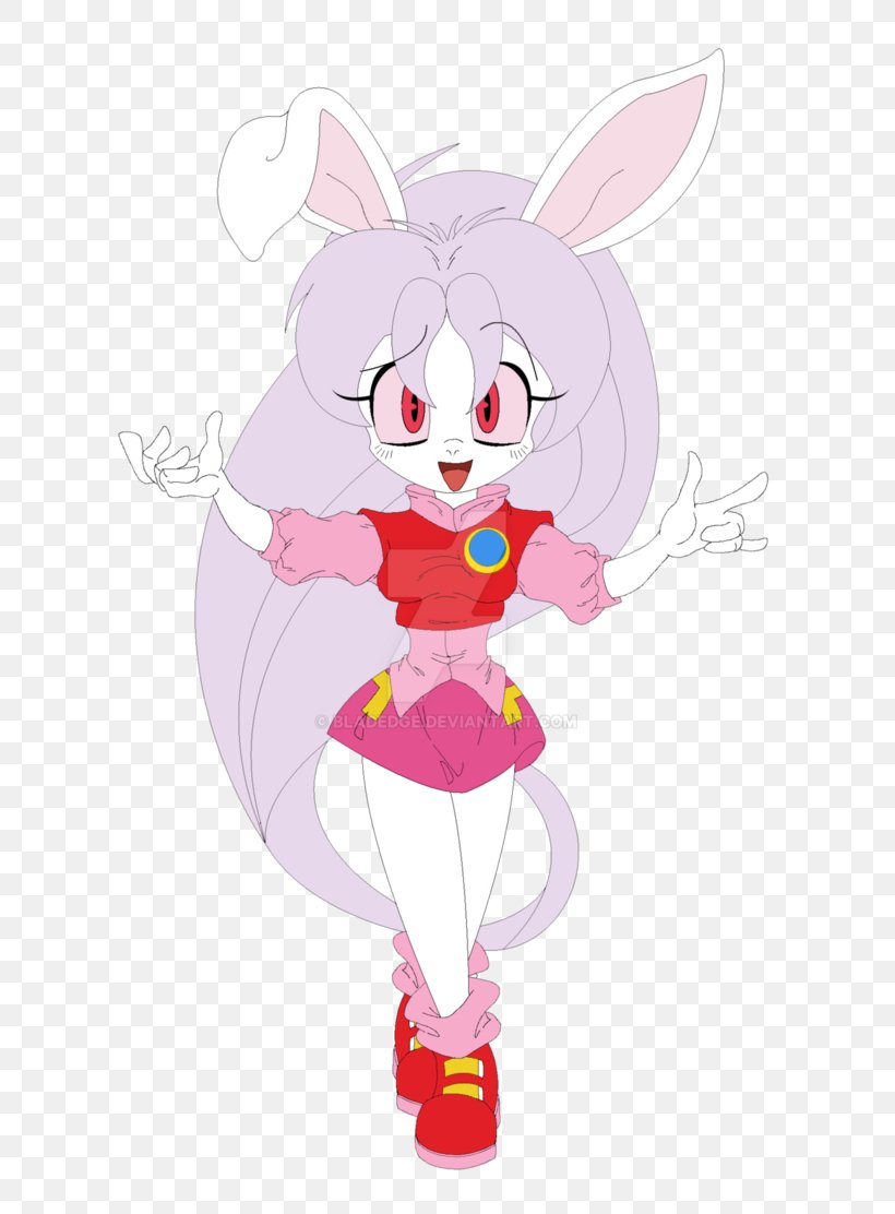 Cream The Rabbit Easter Bunny Cream The Rabbit, PNG, 719x1112px, Rabbit, Art, Cartoon, Cream, Cream The Rabbit Download Free