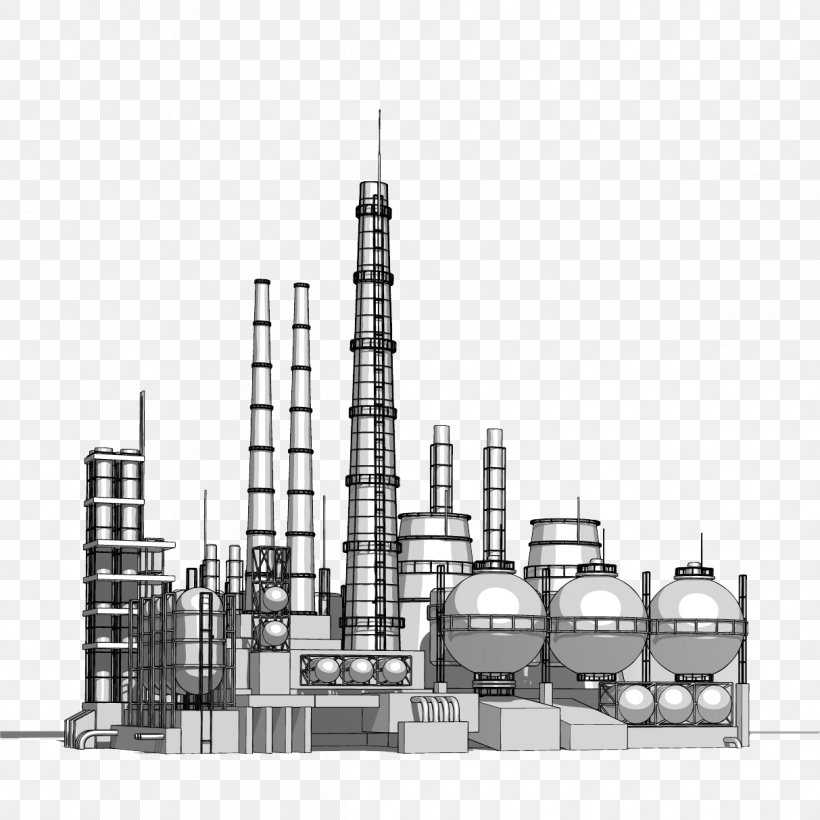Heavy Industry Petrochemical Chemical Plant, PNG, 1213x1213px, Industry, Black And White, Building, Chemical Industry, Chemical Plant Download Free