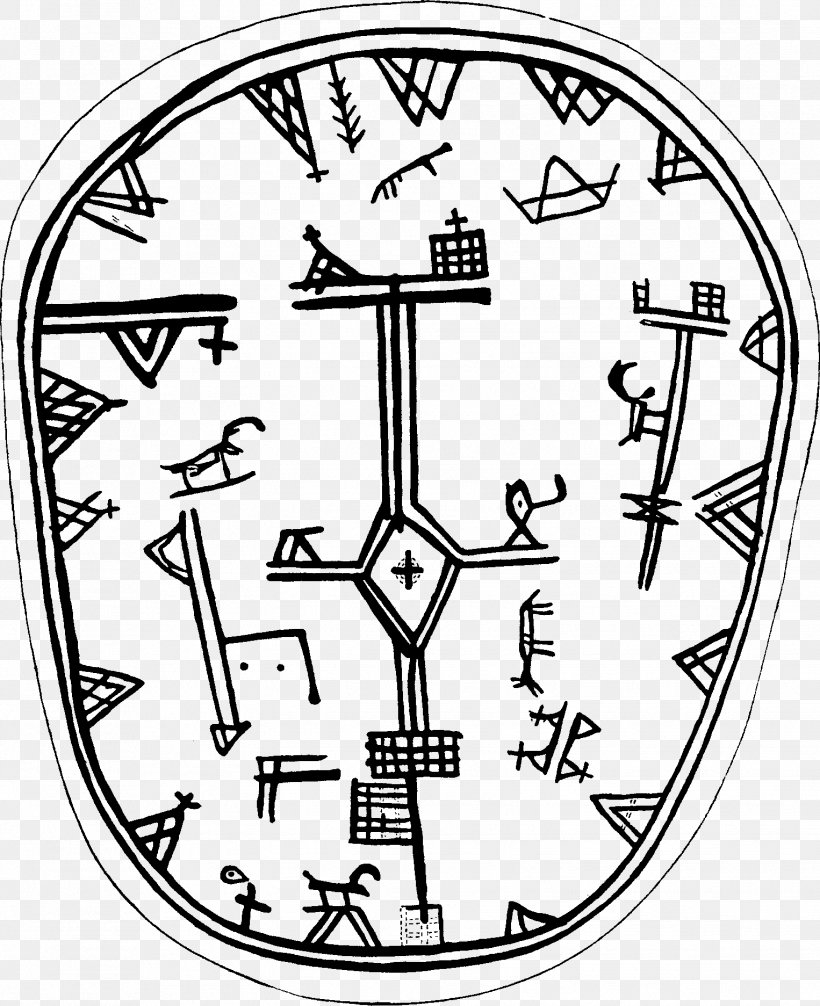 Sami Drum Lycksele Åsele Nordic Museum, PNG, 1526x1873px, Sami Drum, Area, Black And White, Clock, Drawing Download Free