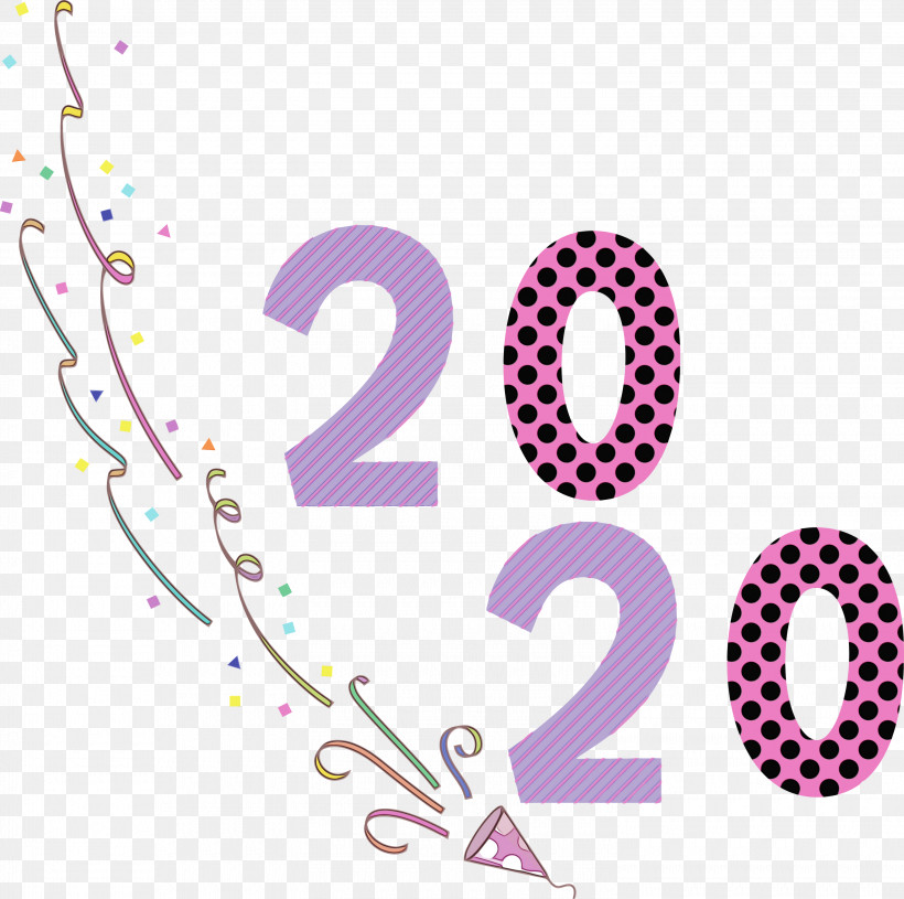 Text Violet Pattern Font Purple, PNG, 3000x2983px, Happy New Year 2020, Circle, Line, Paint, Purple Download Free