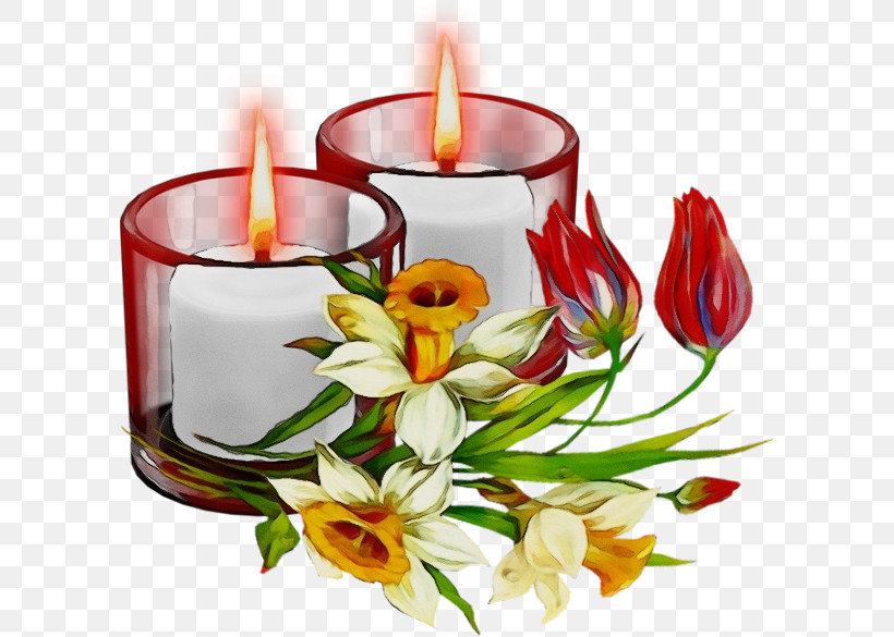 Candle Flower Lighting Plant Candle Holder, PNG, 600x585px, Watercolor, Candle, Candle Holder, Flower, Lighting Download Free