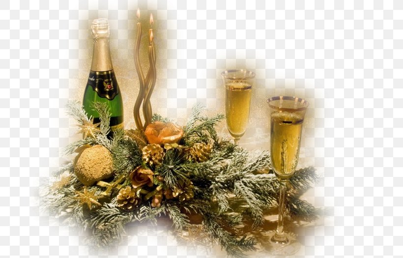 Champagne Old New Year Novy God Holiday, PNG, 700x525px, 2017, Champagne, Christmas, Christmas Card, Christmas Decoration Download Free