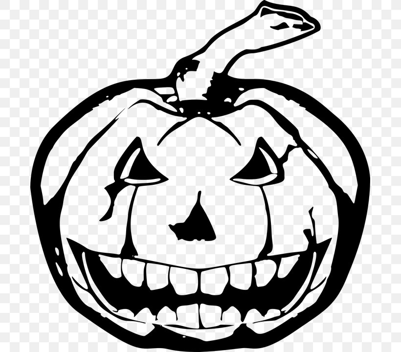 Jack-o'-lantern Drawing Clip Art, PNG, 695x720px, Drawing, Artwork, Ball, Black And White, Food Download Free