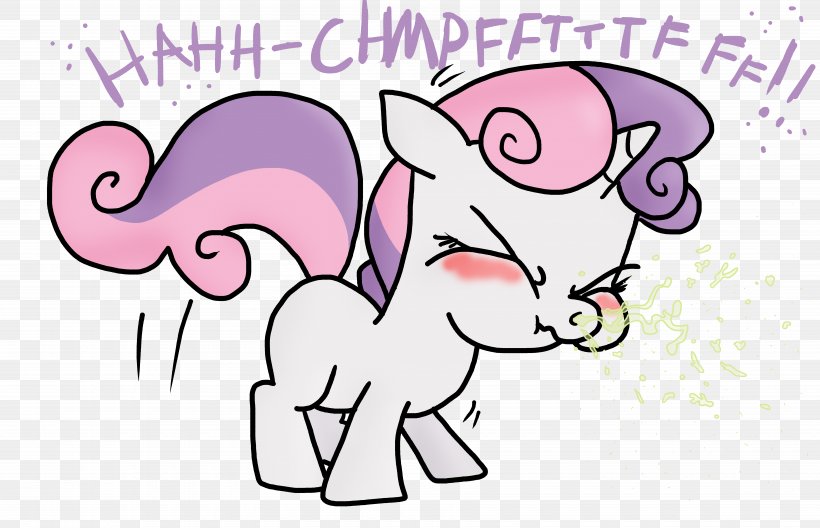 Pony Nose Sweetie Belle Sneeze, PNG, 7000x4509px, Watercolor, Cartoon, Flower, Frame, Heart Download Free