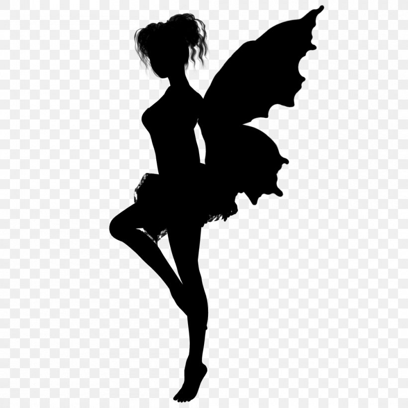 Fairy Tale Silhouette Clip Art, PNG, 1000x1000px, Fairy, Art, Ballet Dancer, Black And White, Dancer Download Free