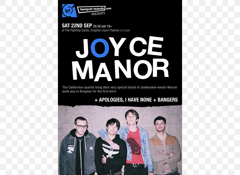 Joyce Manor Punk Rock Crew Neck Falling In Love Again Tigers Jaw, PNG, 598x598px, Punk Rock, Advertising, Bluza, Brand, Crew Neck Download Free