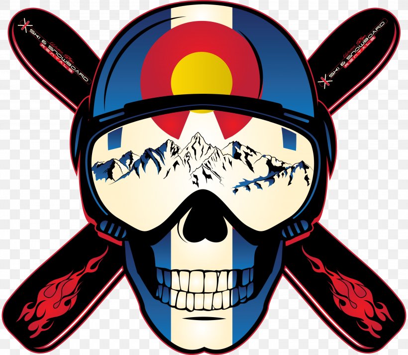 Skiing Skull, PNG, 3000x2605px, Skiing, Bone, Bumper Sticker, Cap, Colorado Download Free