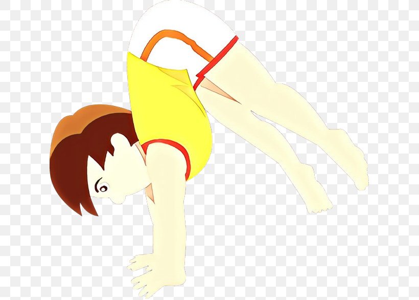 Арт упражнение для детей. Девочка гимнастка на полу. Rhythmic Gymnastics cartoon.