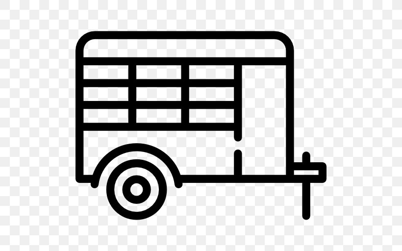 Horse & Livestock Trailers Horse & Livestock Trailers Semi-trailer Truck, PNG, 512x512px, Horse, Area, Black And White, Caravan, Drawing Download Free