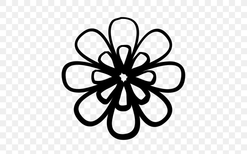Petal Flower Drawing Clip Art, PNG, 512x512px, 9 July, Petal, Artwork, Black And White, Drawing Download Free