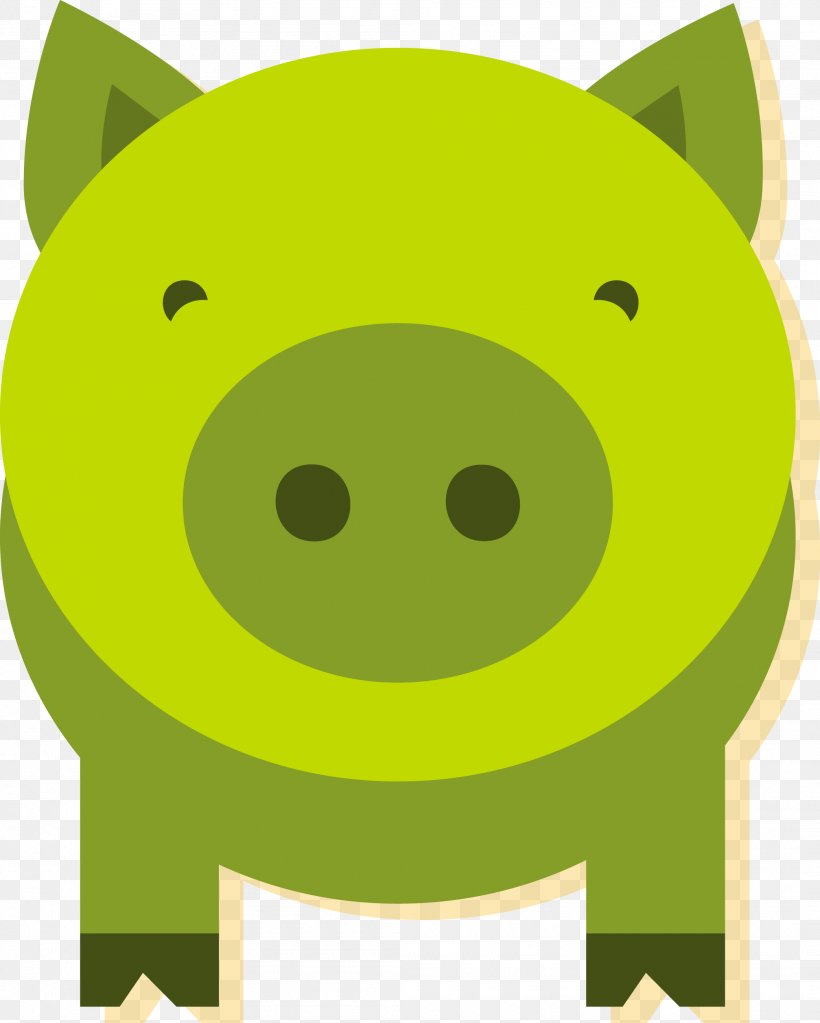 Domestic Pig Green Clip Art, PNG, 2085x2603px, Domestic Pig, Bank, Cartoon, Coin, Designer Download Free