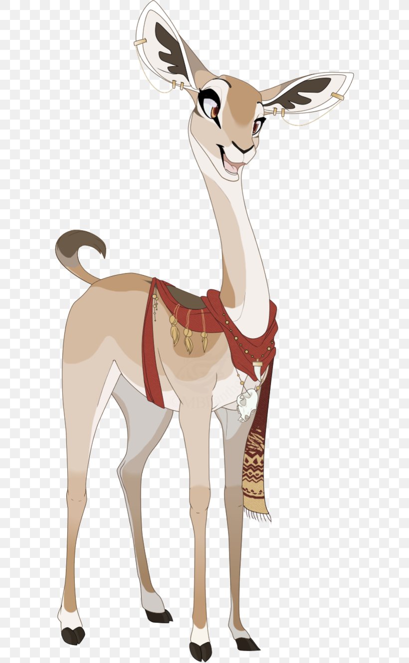 Antelope Giraffe, PNG, 600x1331px, Antelope, Antler, Art, Camel Like Mammal, Cartoon Download Free