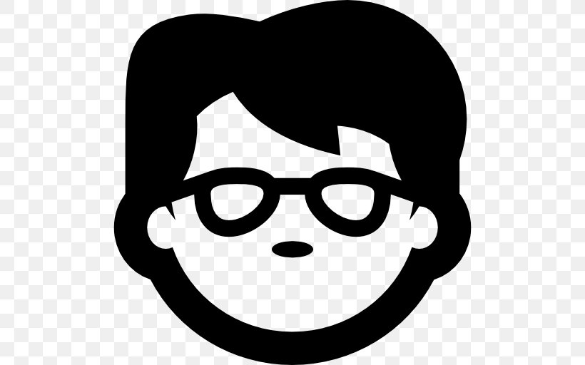 Emoticon Glasses Child Clip Art, PNG, 512x512px, Emoticon, Avatar, Black And White, Boy, Child Download Free