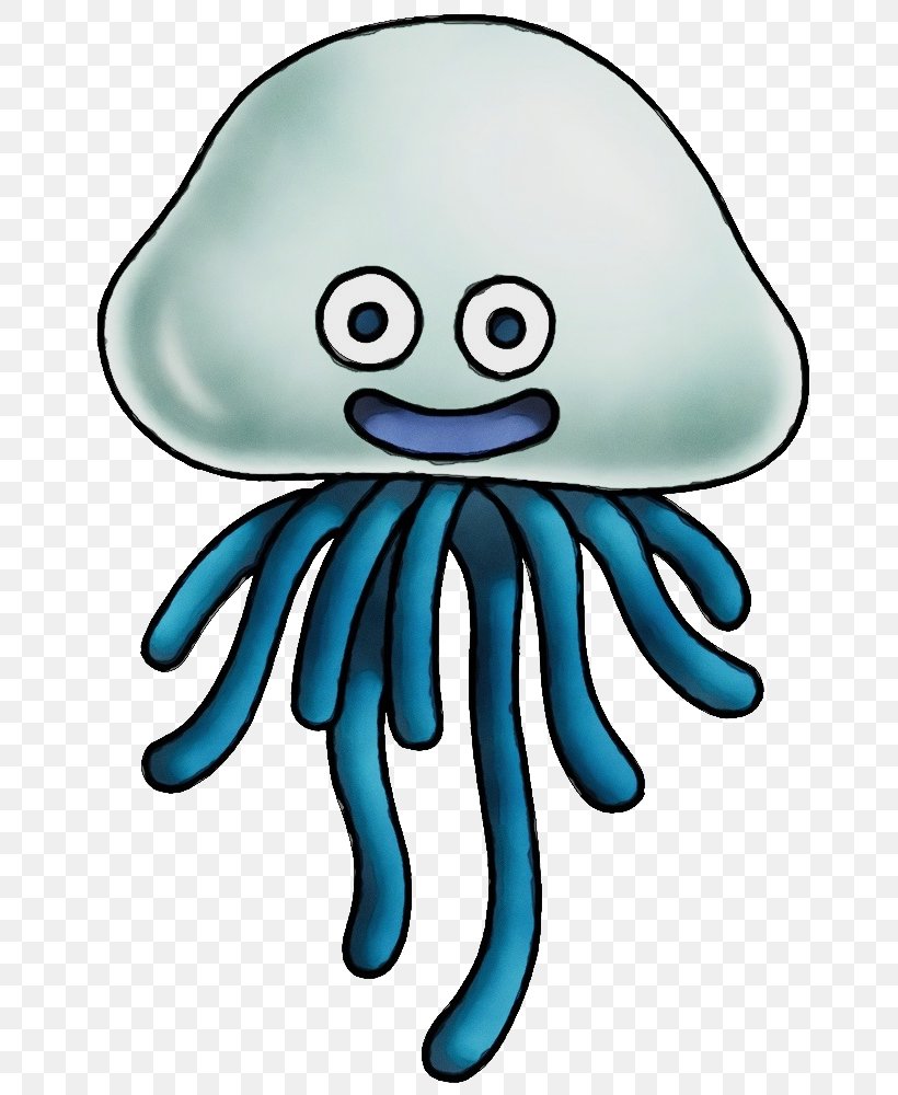 Cartoon Jellyfish Head Octopus Cnidaria, PNG, 700x1000px, Watercolor, Cartoon, Cnidaria, Head, Jellyfish Download Free