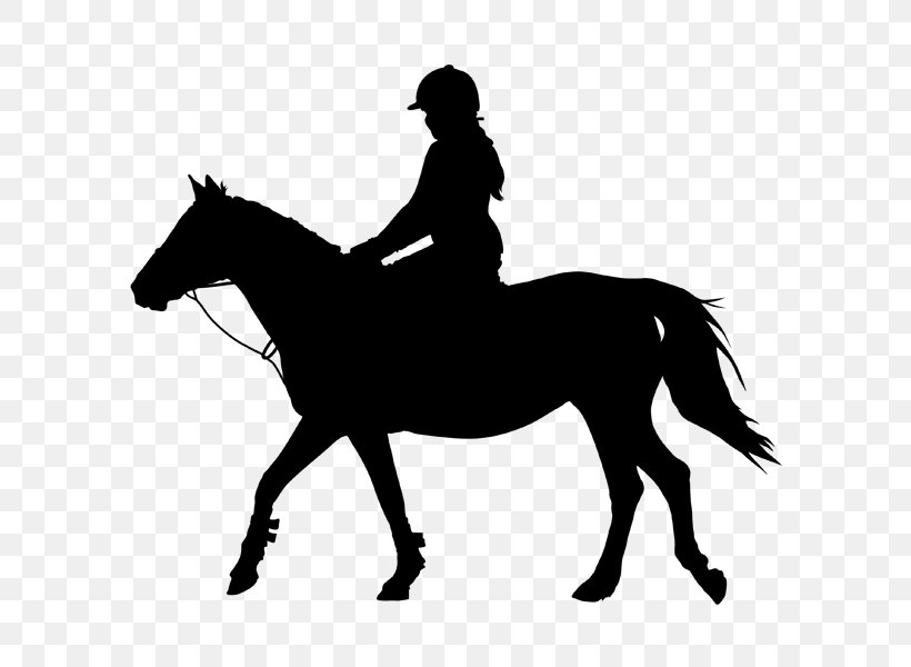 Horse&Rider Equestrian Silhouette Clip Art, PNG, 600x600px, Horse, Bit, Black And White, Bridle, Colt Download Free